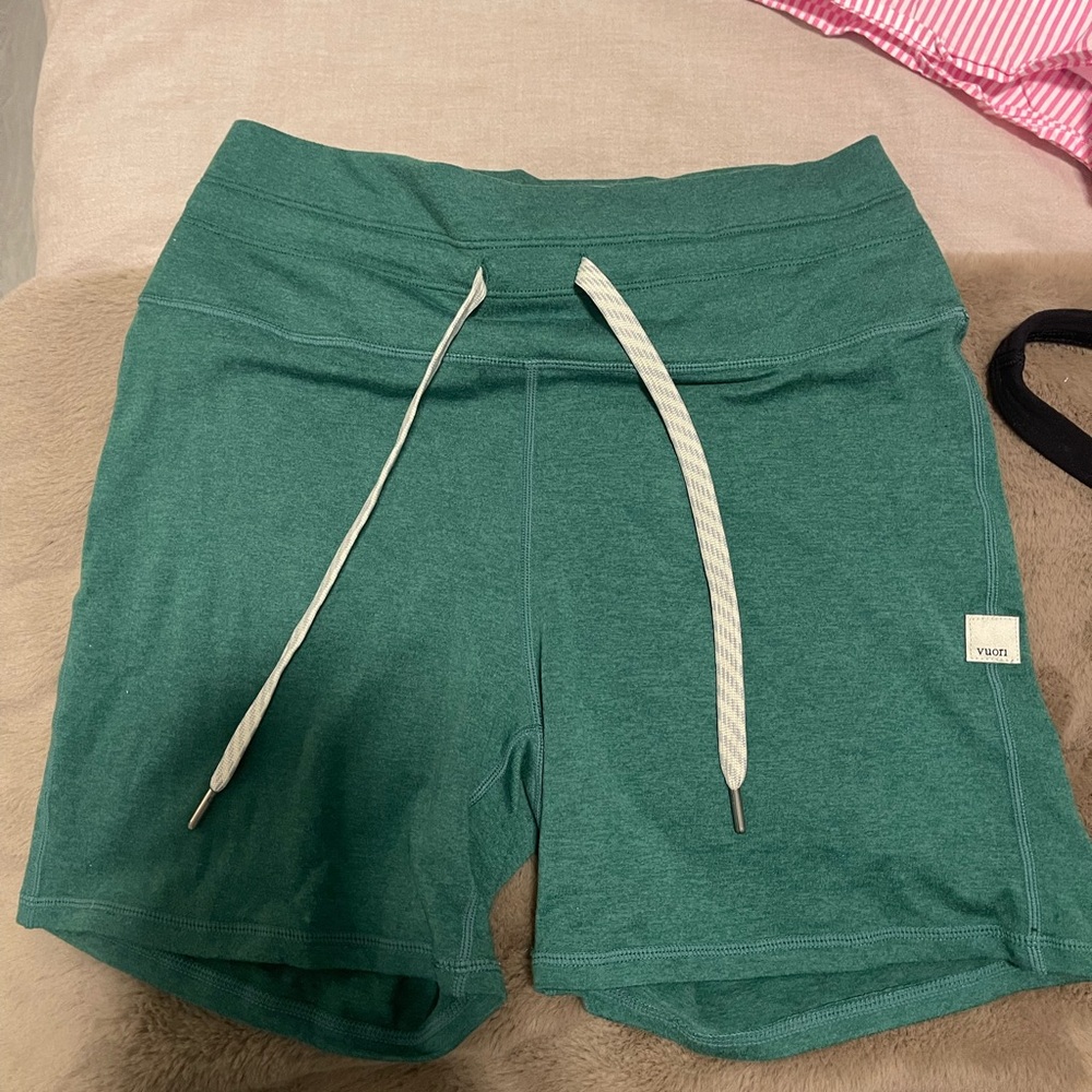Vuori Green Vintage Halo Bike Shorts